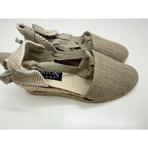 Boston Accent Womens Sandals Size 6 Espadrille Wedges Tan Strappy Woven